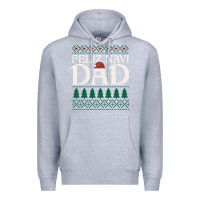 Heather Grey feliz navi dad ugly christmas sweater funny spanish xmas pun gift for Premium Hoodie - linhVisuals