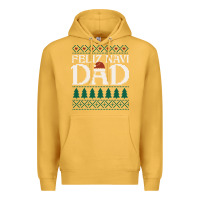 Mustard feliz navi dad ugly christmas sweater funny spanish xmas pun gift for Premium Hoodie - linhVisuals