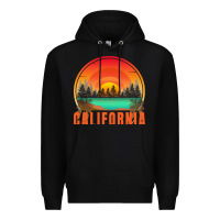 Black california t  shirt california sunset vintage trees scenery t  shirt Premium Hoodie - linhVisuals