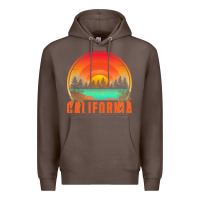 Coffee california t  shirt california sunset vintage trees scenery t  shirt Premium Hoodie - linhVisuals
