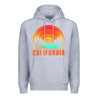 Heather Grey california t  shirt california sunset vintage trees scenery t  shirt Premium Hoodie - linhVisuals