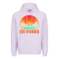 Lilac california t  shirt california sunset vintage trees scenery t  shirt Premium Hoodie - linhVisuals