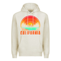 Oatmeal Heather california t  shirt california sunset vintage trees scenery t  shirt Premium Hoodie - linhVisuals