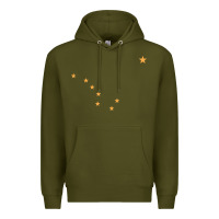 Army Green flag of alaska Premium Hoodie - linhVisuals