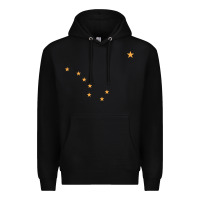 Black flag of alaska Premium Hoodie - linhVisuals