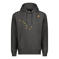 Charcoal Heather flag of alaska Premium Hoodie - linhVisuals