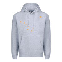 Heather Grey flag of alaska Premium Hoodie - linhVisuals