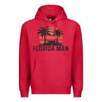 Cardinal florida man state funny meme vintage palm trees and sunset retro sun Premium Hoodie - linhVisuals
