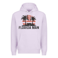 Lilac florida man state funny meme vintage palm trees and sunset retro sun Premium Hoodie - linhVisuals