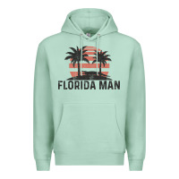 Seafoam florida man state funny meme vintage palm trees and sunset retro sun Premium Hoodie - linhVisuals