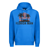 True Royal florida man state funny meme vintage palm trees and sunset retro sun Premium Hoodie - linhVisuals