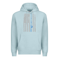 Blue Mist fishing american flag vintage fishing rod patriotic 4ht of july gift f Premium Hoodie - linhVisuals