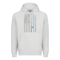 Dove Grey fishing american flag vintage fishing rod patriotic 4ht of july gift f Premium Hoodie - linhVisuals