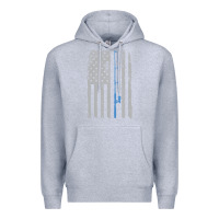 Heather Grey fishing american flag vintage fishing rod patriotic 4ht of july gift f Premium Hoodie - linhVisuals