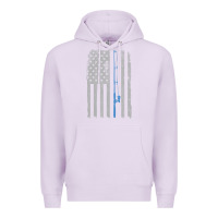 Lilac fishing american flag vintage fishing rod patriotic 4ht of july gift f Premium Hoodie - linhVisuals