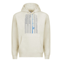 Oatmeal Heather fishing american flag vintage fishing rod patriotic 4ht of july gift f Premium Hoodie - linhVisuals