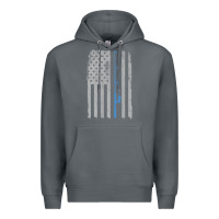 Rock fishing american flag vintage fishing rod patriotic 4ht of july gift f Premium Hoodie - linhVisuals
