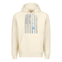 Sandshell fishing american flag vintage fishing rod patriotic 4ht of july gift f Premium Hoodie - linhVisuals