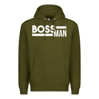 Army Green boss man Premium Hoodie - linhVisuals