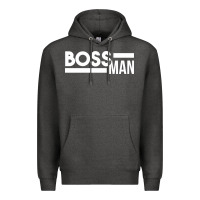 Charcoal Heather boss man Premium Hoodie - linhVisuals
