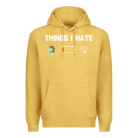 Antique Gold funny things i hate low battery and wifi connection Premium Hoodie - linhVisuals