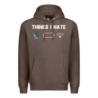 Coffee funny things i hate low battery and wifi connection Premium Hoodie - linhVisuals