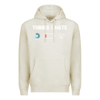 Oatmeal Heather funny things i hate low battery and wifi connection Premium Hoodie - linhVisuals