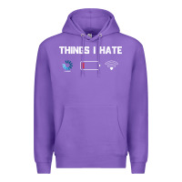Purple funny things i hate low battery and wifi connection Premium Hoodie - linhVisuals