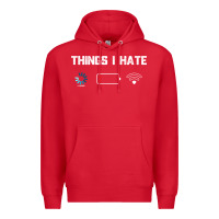 Red funny things i hate low battery and wifi connection Premium Hoodie - linhVisuals