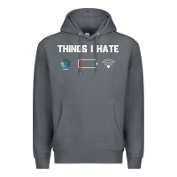 Rock funny things i hate low battery and wifi connection Premium Hoodie - linhVisuals