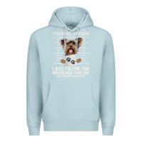 Blue Mist funny yorkie personal stalker yorkshire terrier  dog i will follow you Premium Hoodie - linhVisuals