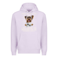 Lilac funny yorkie personal stalker yorkshire terrier  dog i will follow you Premium Hoodie - linhVisuals