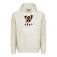 Oatmeal Heather funny yorkie personal stalker yorkshire terrier  dog i will follow you Premium Hoodie - linhVisuals