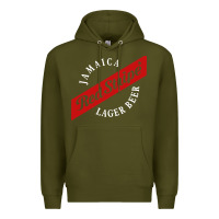 Army Green jamaica red stripe lager beer Premium Hoodie - linhVisuals