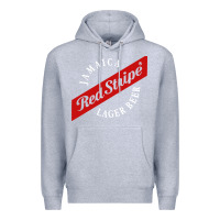 Heather Grey jamaica red stripe lager beer Premium Hoodie - linhVisuals