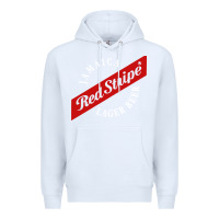 White jamaica red stripe lager beer Premium Hoodie - linhVisuals