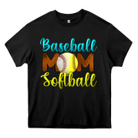Black baseball mom softball Heavy Core Tee - BundleAndBundleShop