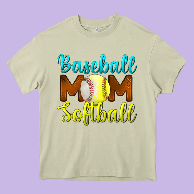 Baseball Mom Softball Heavy Core Tee Designed By Bundleandbundleshop