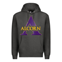 Charcoal Heather Alcorn Athletics Premium Hoodie - linhVisuals
