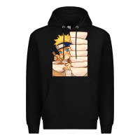 Black Nar Manga Ruto Ramen Premium Hoodie - linhVisuals