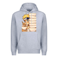 Heather Grey Nar Manga Ruto Ramen Premium Hoodie - linhVisuals