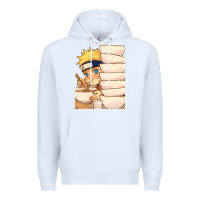 White Nar Manga Ruto Ramen Premium Hoodie - linhVisuals