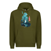 Army Green Nier Automata Premium Hoodie - linhVisuals
