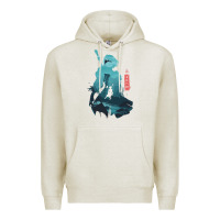 Oatmeal Heather Nier Automata Premium Hoodie - linhVisuals