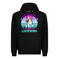 Black beagle t  shirt i hear you i'm just not listening beagle lover t  shir Premium Hoodie - linhVisuals