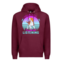 Burgundy beagle t  shirt i hear you i'm just not listening beagle lover t  shir Premium Hoodie - linhVisuals