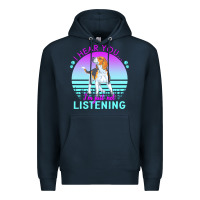 Navy beagle t  shirt i hear you i'm just not listening beagle lover t  shir Premium Hoodie - linhVisuals