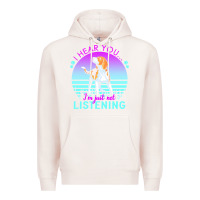 Pale Pink beagle t  shirt i hear you i'm just not listening beagle lover t  shir Premium Hoodie - linhVisuals