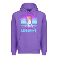 Purple beagle t  shirt i hear you i'm just not listening beagle lover t  shir Premium Hoodie - linhVisuals