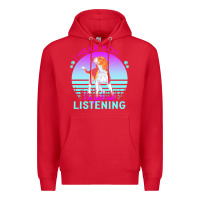 Red beagle t  shirt i hear you i'm just not listening beagle lover t  shir Premium Hoodie - linhVisuals